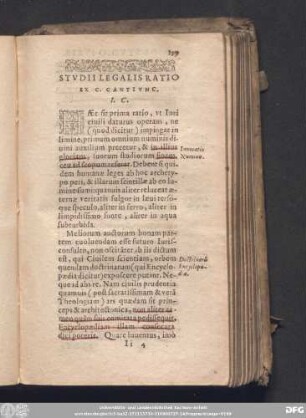 Studii Legalis Ratio Ex C. Cantiunc.