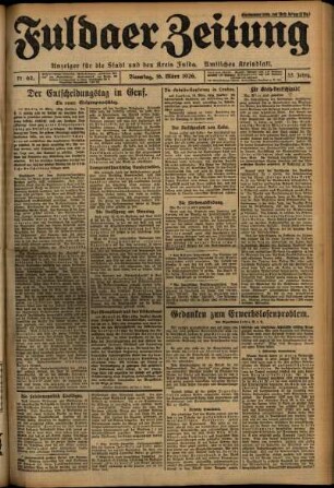 Ausgabe vom Dienstag, den 16. März 1926.