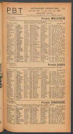Hipódromo Argentino - Reunión del 9 de Julio de 1906 - Programa oficial