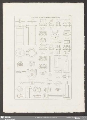 Pl. 40. Détails d'une machine à vapeur, de rotation