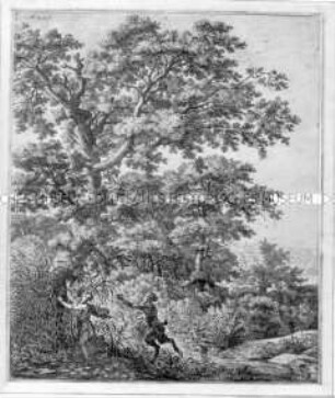 Pan verfolgt Syrinx (Nr. 4 einer Folge zur griechischen Mythologie)