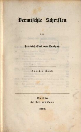 Vermischte Schriften, 2