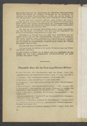 Übersicht über die im Text angeführten Bücher