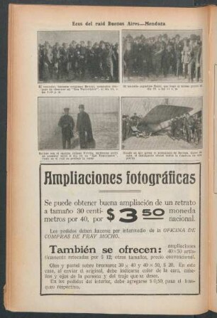 Ecos del raid Buenos Aires-Mendoza