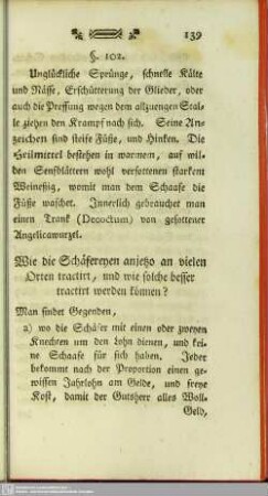 Wie die Schäfereyen anjetzo an vielen Orten tractirt, und wie solche besser tractirt werden können?