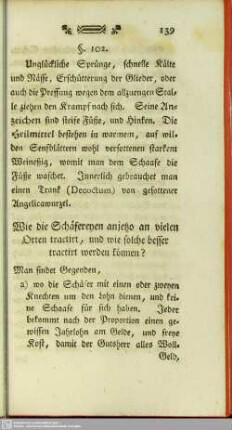 Wie die Schäfereyen anjetzo an vielen Orten tractirt, und wie solche besser tractirt werden können?