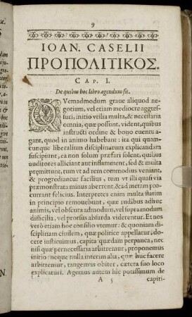 Joan. Caselii Προπoλιτικoσ.
