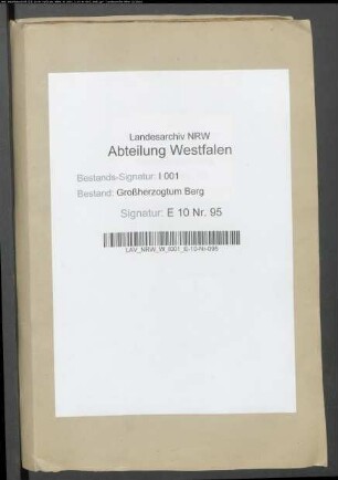 Inventarium des mobilen und immobilen Vermögens des Patroklistiftes