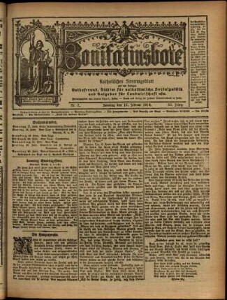 Ausgabe vom Sonntag, den 17. Februar 1918.