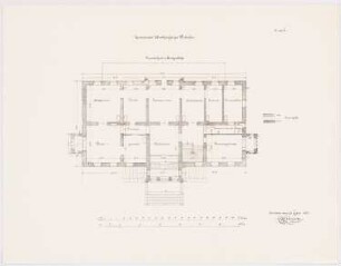 Herrenhaus, Kottulin Umbau: Grundriss Erdgeschoss, 2 Maßstabsleisten. (von Inv.Nr. 11401)