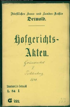 Grünewinkel, Baldwin gegen Heinrich Tecklenburg (Teklenburg) - Schuldforderung