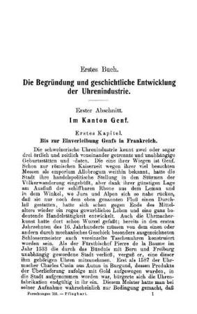 Erster Abschnitt. Im Kanton Genf