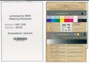 Entnazifizierung Heinrich Suesselbeck , geb. 03.03.1891 (Disponent)