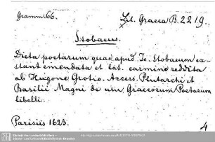 Literatura Graeca B 2219: Literatura Graeca B 2219