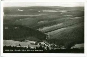 Wildenthal. Blick vom Auersberg auf Wildenthal