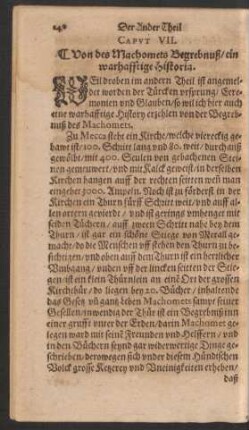 Caput VII. Von des Machomets Begrebnuß ...