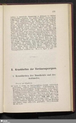 X. Krankheiten der Verdauungsorgane