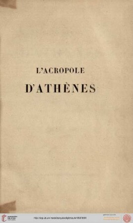 Band 1: L'Acropole d'Athènes
