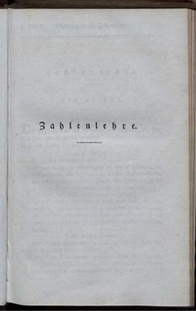 Zahlenlehre.