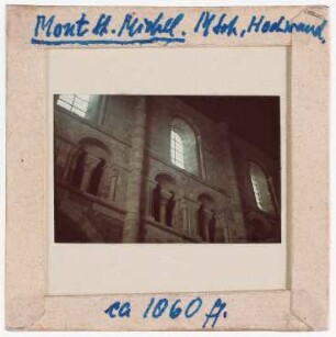 Mont-Saint-Michel: Abteikirche, Mittelschiffswand (Foto 1941)