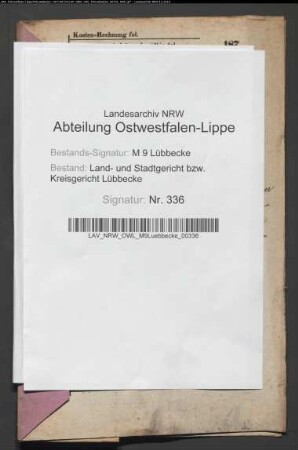 Erblasser: Bokämper, Carl Heinrich Eduard; Erblasser: Burmann, Anna Maria: Abschluss eines Erbvertrags