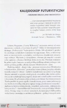Kalejdoskop futurystyczny – nieznane oblicze Jana Młodożeńca