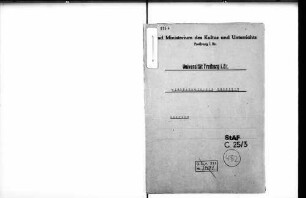Sachliche Ausstattung und Institutsaversum des Mineralogischen Instituts