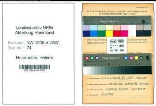 Entnazifizierung Helene Hosemann, geb. 08.08.1903 ()