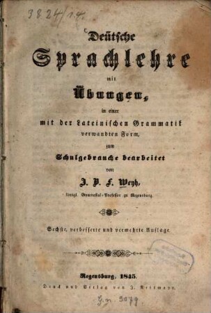 Deutsche Sprachlehre mit Übungen