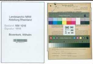 Entnazifizierung Wilhelm Bovenkerk , geb. 17.07.1904 (Kohlenhaendler)
