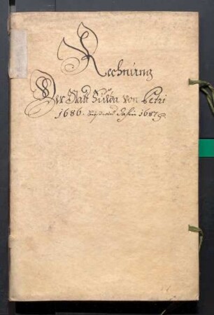 IX A 1 - Alte Stadtrechnungen (1686 - 1687)