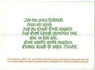 Postkarte mit christlichem Spruch