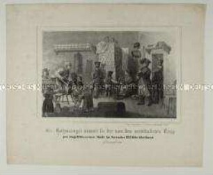 Holzmangel in der von den Verbündeten eingeschlossenen Stadt Dresden im November 1813