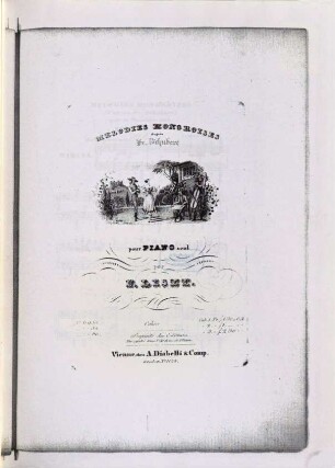 Mélodies hongroises : d'après Fr. Schubert ; pour piano seul, 2. Pl.Nr. 6959. - 15 S.