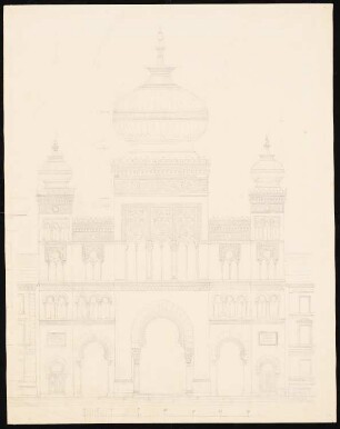 Neue Synagoge, Berlin Vorstudien: Ansicht