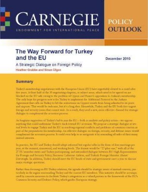 The way forward for Turkey and the EU: a strategic dialogue on foreign policy