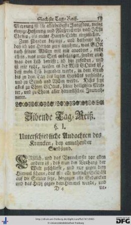 Sibende Tag-Reiß.
