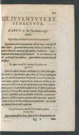 De Iuventute Et Senectute.