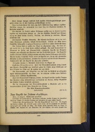 Neue Angriffe der Italiener abgeschlagen.