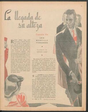 La llegada de su alteza : Cuento