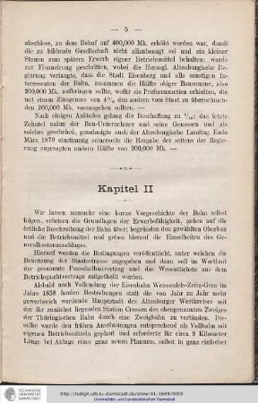 Kapitel II [Vorgeschichte]