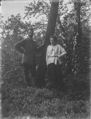 Rudolf Zimmermann : Rudolf Zimmermann und eine Frau.