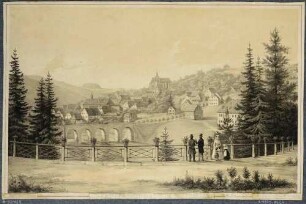 Buchholz (ab 1945 Annaberg-Buchholz) mit der St. Katharinenkirche, aus südöstlicher Richtung