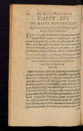 Caput XVI. De Missa Pontificia