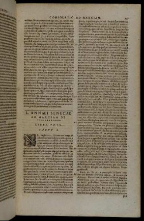 L. Annæi Senecæ Ad Marchiam De Consolatione.