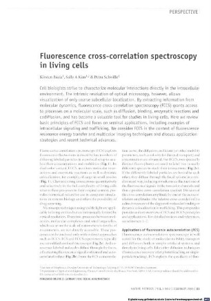 Fluorescence cross-correlation spectroscopy in living cells