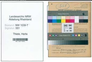 Entnazifizierung Herta Thiele , geb. 18.06.1914 (Grosshaendlerin)