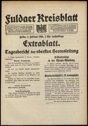 Ausgabe vom Freitag, den 04. Februar 1916.