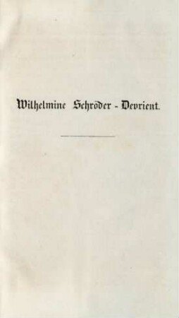 Wilhelmine Schröder-Devrient