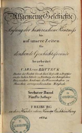 Allgemeine Geschichte vom Anfang der historischen Kenntniß bis auf unsere Zeiten : für Geschichtsfreunde, 6